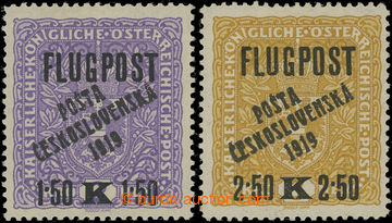 205261 - 1919 Pof.52, 53, Letecké s přetiskem FLUGPOST 1,50K II. ty
