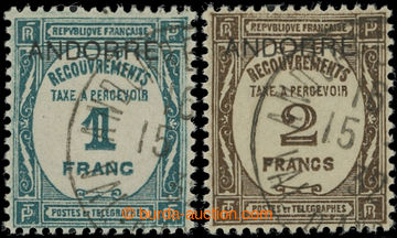 205266 - 1932 Mi.P14, P15; francouzské 1Fr a 2Fr s přetiskem ANDORR
