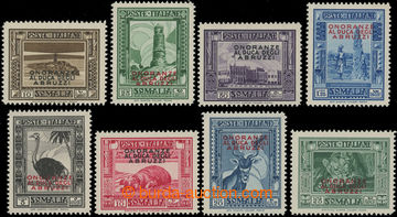 205296 - 1934 Sass.185-192, Onoranze al Duca degli Abruzzi 10c-25L; c