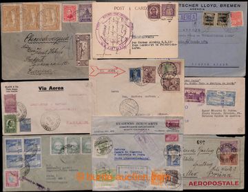 205334 - 1929-1946 13 airmail letters; i.a. 2x PARAGUAY with zeppelin