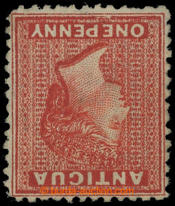 205351 - 1863 SG.14w, Victoria 1P scarlet Perkins Bacon, WMK INVERTED