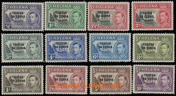 205354 - 1952 SG.1-12, George VI. 1/2P-10Sh (St. Helena), complete se