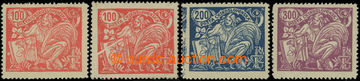 205355 -  Pof.173A, 173B, 174-175A, value 100h red 1x type II * with 