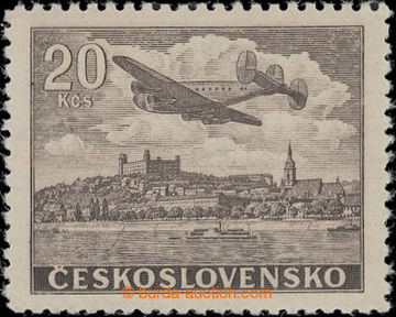 205379 - 1946 Pof.L22N, NEVYDANÁ Letecké motivy 20Kčs hnědá; vel