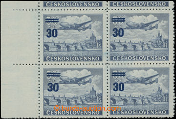 205389 - 1949 Pof.L32, overprint provisory 30/50Kčs grey-blue / blue