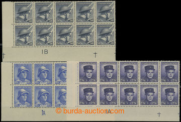 205390 - 1945 Pof.387+398+402, War Heroes 5h, 2,50CZK and 10CZK, comp