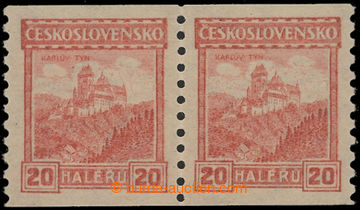 205532 - 1926 Pof.209A, Castles 20h orange coil-, horizontal pair wit