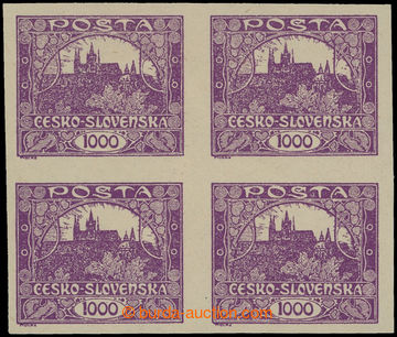 205548 -  Pof.26, 1000h violet, block of four, fine rich color; super