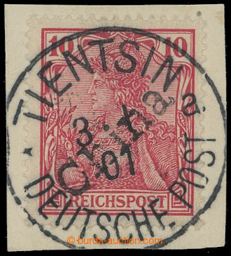 205577 - 1901 Mi.10, Germania 10Pfg tmavě karmínová s přetiskem C