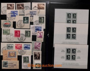 205603 - 1900-1965 [COLLECTIONS]  mixed material on 8 cards A4, from 