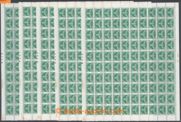 205618 - 1944 ARCHOVINA / Mi.4, Znak světle zelená,  5x kompletní 