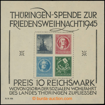 205649 - 1945 SOWJETISCHE ZONE (THÜRINGEN) Mi.Bl.2x, aršík Vánoce