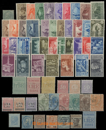 205693 - 1900-1950 SESTAVA / známek na kartě A4 oboustranně, před