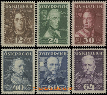 205704 - 1935 Mi.617-622, Vojevůdci; kompletní série, kat. 175€