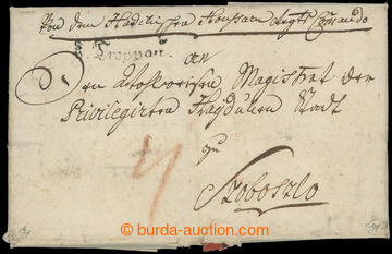 205869 - 1786 ČESKÉ ZEMĚ/ skládaný dopis do Szoboszló (Sebeslav
