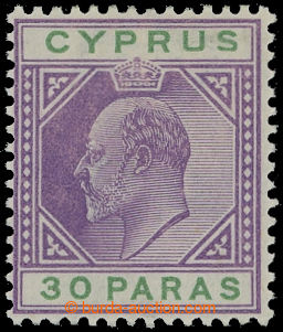 205883 - 1902-1904 SG.51a, Edvard VII. 30Pa červenofialová / zelen