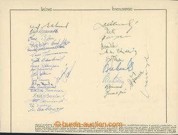 205902 - 1954 HOCKEY / SWEDEN - Czechoslovakia REPREZENTACE  signatur