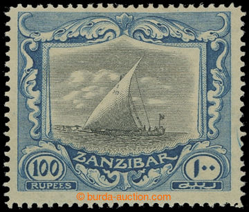 205921 - 1913 SG.260f, Dhow 100R černá / modrá; bezvadné, kat. &#