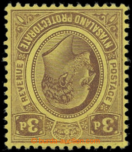 205924 - 1908 SG.75w, Edvard VII. fialová / žlutá s převrácenou 