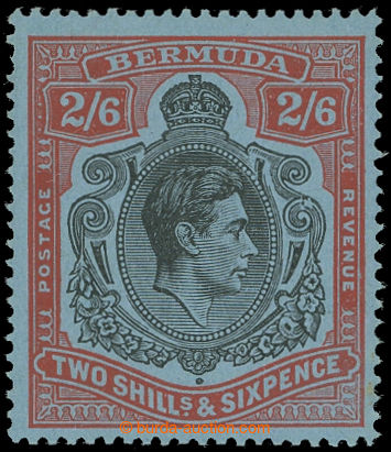 205943 - 1938-1953 SG.117be, George VI. 2Sh6P black and red / grey-bl