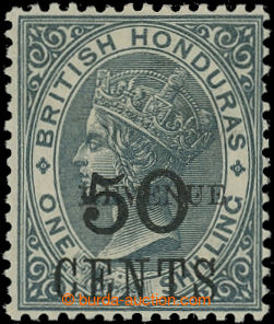 205952 - 1899 SG.69c, overprint Victoria 50C / 1Sh grey with overprin