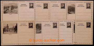 205976 - 1937 CDV46 / CDV67/1-8, Obrazové dopisnice do ciziny TGM 1,