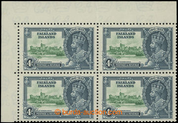 205982 - 1935 SG.141b, Jubilee George V. 4P, upper left corner block-