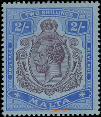 206031 - 1914-1921 SG.86c, Jiří V. 2Sh modrá s DV - nick in top ri