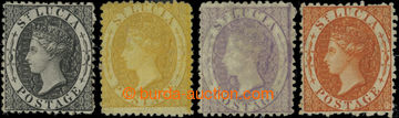 206047 - 1864 SG.11-14b, Victoria 1P, 4P, 6P, 1Sh, wmk CC, perf 12