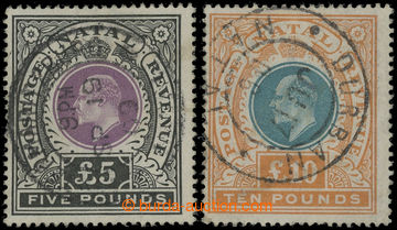 206060 - 1902 SG.144-145, Edvard VII. 5£ a 10£, DR PIETERMA