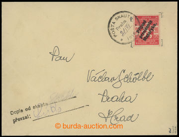 206073 - 1918 Arrival of President Masaryk - envelope franked with. s