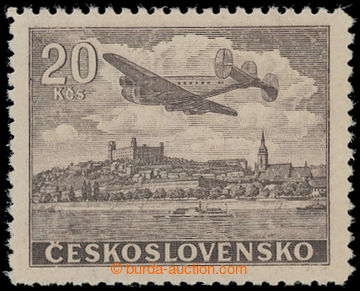 206087 - 1946 Pof.L22N, NEVYDANÁ Letecké motivy 20Kčs hnědá; zk.