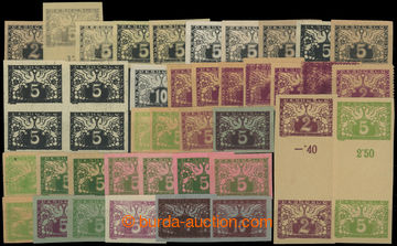 206154 - 1919 PLATE PROOF  selection of 36 pcs of plate proofs values