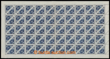 206214 - 1939 COUNTER SHEET / Pof.DR1, 50h red, complete 100 stamps s