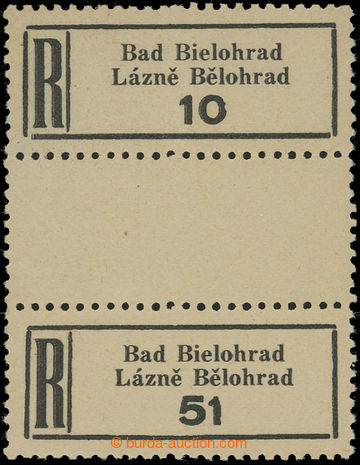 206245 -  Rekomandační label Lázně Bělohrad  , 2 pcs of in spojc