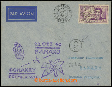 206264 - 1940 GUINEA/ GUINEE  Let-dopis, 1. let CONAKRY - BAMAKO s fi