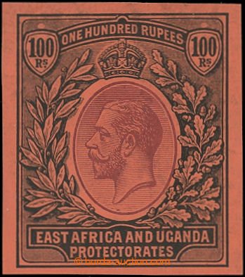 206299 - 1912 SG.62, George V. 100Rs purple and black / red, IMPERFOR