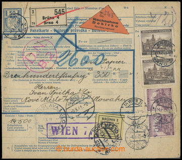 206321 - 1941 larger part Bohemian and Moravian C.O.D. dispatch-note 