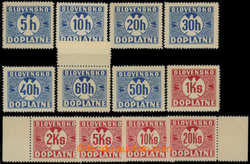 206326 - 1939 Sy.D1-D12y, Doplatní - bez průsvitky, kompletní řad