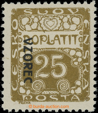 206333 - 1919 Pof.DL5vz, Ornament 25h brown-olive, line perforation 1