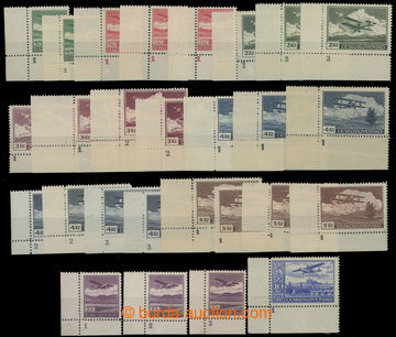 206339 -  Pof.L7-L15, Definitive issue, selection of 27 pcs of lower 