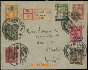 206434 - 1914 Reg letter with multicolor franking addressed to Spain,