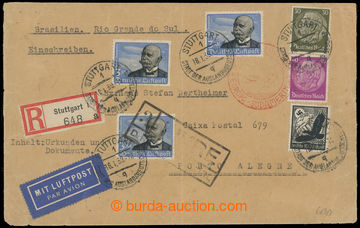 206450 - 1939 R+Let dopis zaslaný do Brazílie, vyfr. mj. 3ks leteck