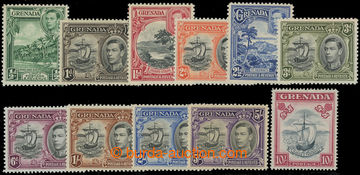 206623 - 1938-1950 SG.153-163, Jiří VI. - Motivy ½P - 10Sh, no