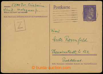 206771 - 1943 AUSTRIA - GHETTO TERESIENSTADT / Písemný traffic betw