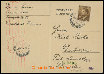 206899 - 1943 GHETTO TERESIENSTADT - SLOVAKIA / preprinted postcard -