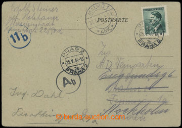 206917 - 1944 GHETTO TERESIENSTADT - SWEDEN /written  traffic between