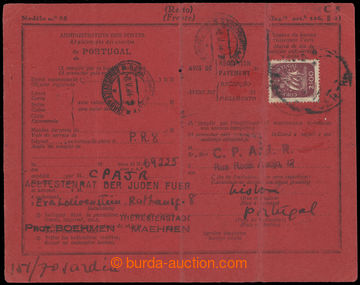 206934 - 1944 PORTUGAL - GHETTO TERESIENSTADT / portugalský reply fo