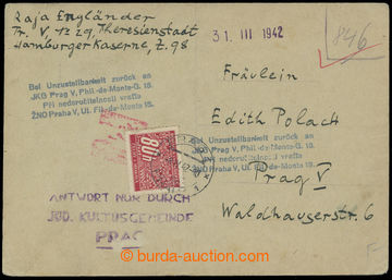 206954 - 1942 GHETTO TERESIENSTADT - PROTECTORATE / PC without franki