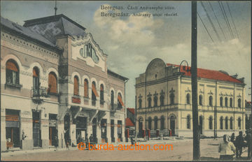 207013 - 1922 BEREHOVO - synagoga, pohled z Andrassyho ulice; kolorov